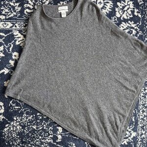 Rachel Zoe Gray Cashmere Poncho Cozy Wrap